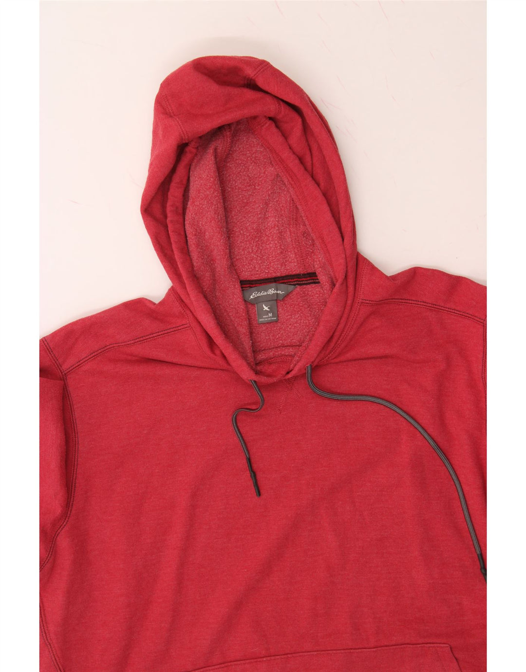 EDDIE BAUER Mens Hoodie Jumper Medium Red Cotton Vintage Eddie Bauer and Second-Hand Eddie Bauer from Messina Hembry 