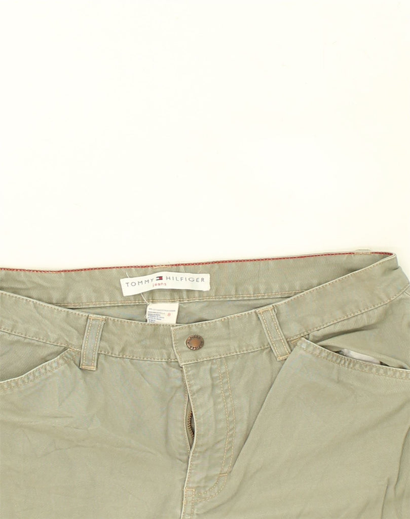 TOMMY HILFIGER Womens Slim Casual Trousers US 8 Medium W30 L31 Khaki | Vintage Tommy Hilfiger | Thrift | Second-Hand Tommy Hilfiger | Used Clothing | Messina Hembry 