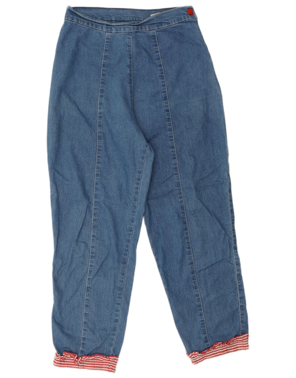 MOSCHINO Womens High Waist Tapered Jeans UK 12 Medium W28 L25  Blue Cotton