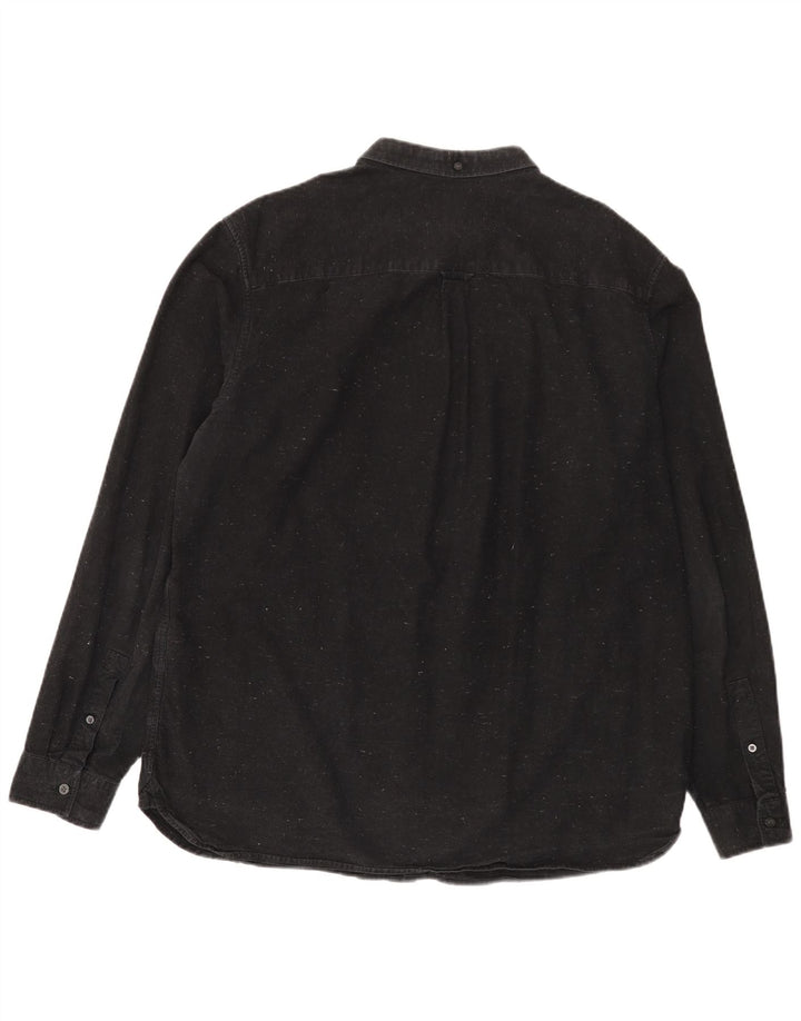 Lyle & Scott Mens Shirt 2XL Black Flecked Cotton