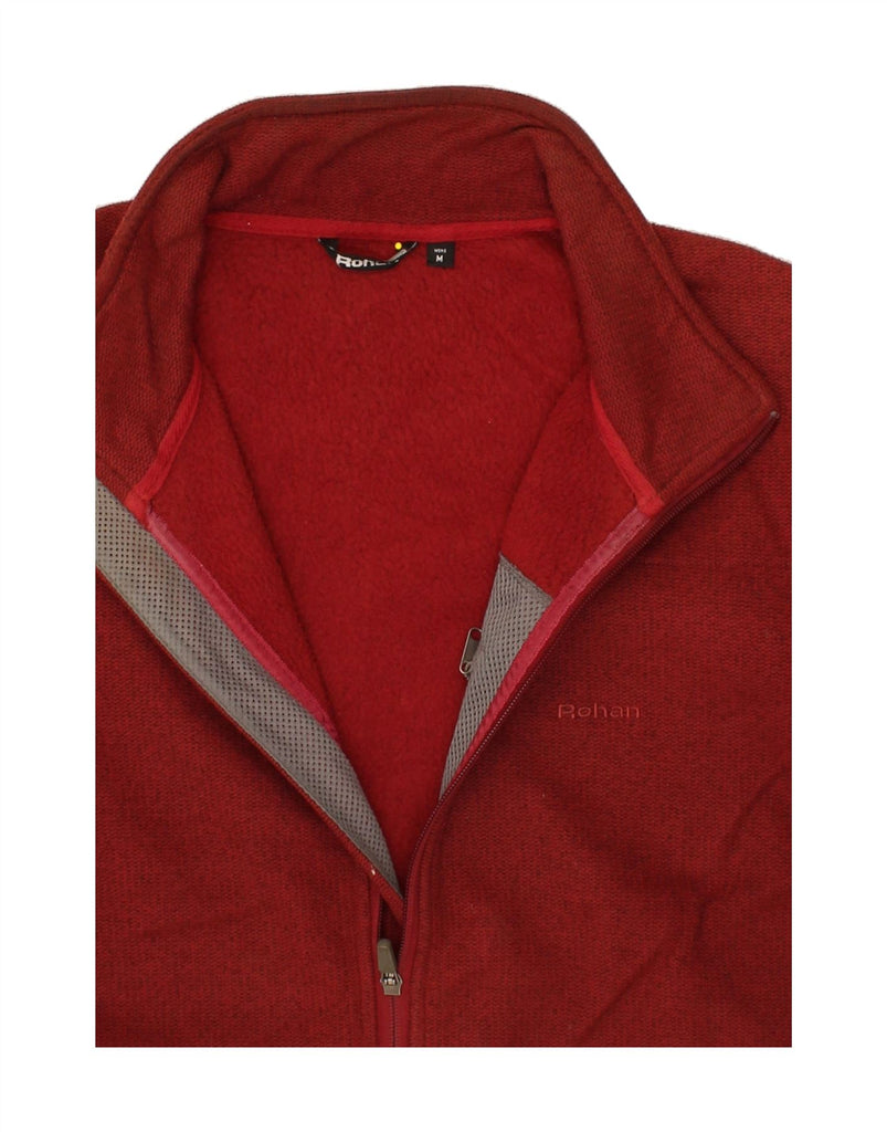 ROHAN Mens Cardigan Sweater Medium Red Polyester | Vintage Rohan | Thrift | Second-Hand Rohan | Used Clothing | Messina Hembry 
