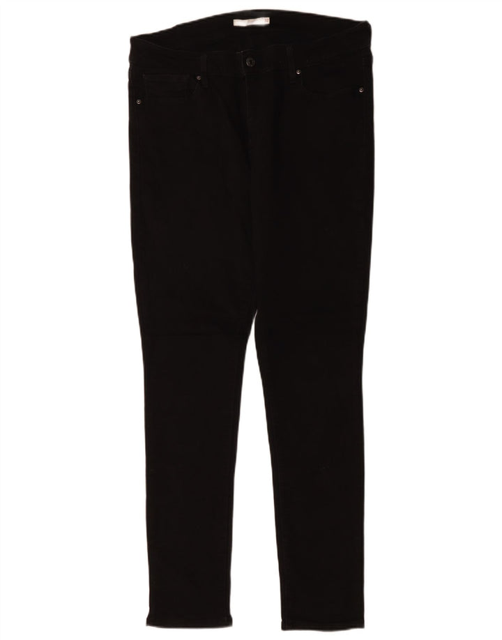 Levi's Womens 711 Skinny Jeans W32 L29 Black Cotton