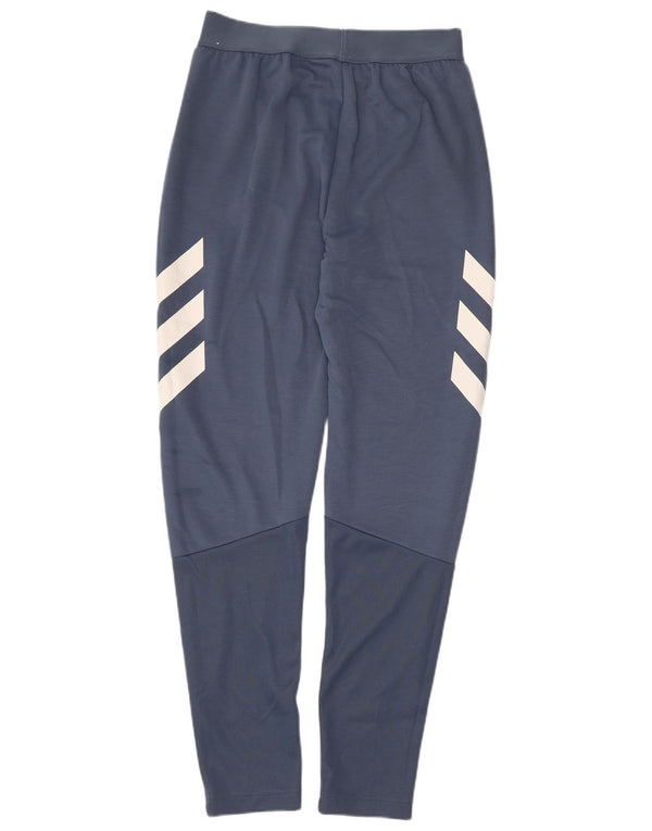 Adidas Boys Tracksuit Trousers 15-16 Years Blue Colourblock Polyester