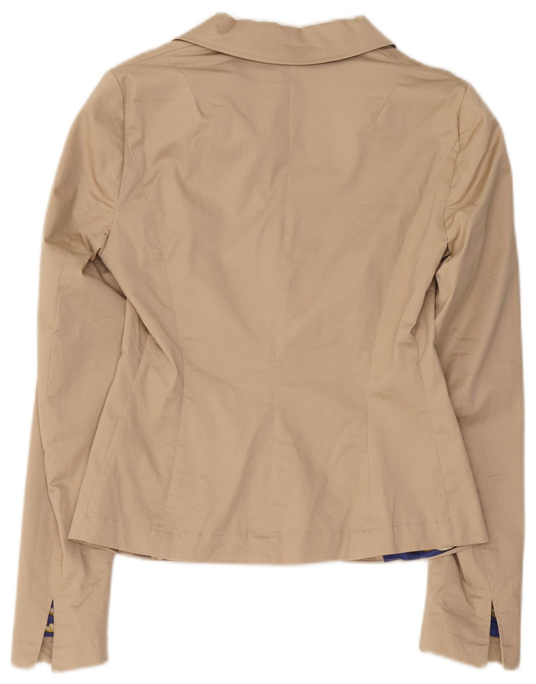 Liu Jo Womens 2 Button Blazer Jacket IT 42 Medium Beige Cotton