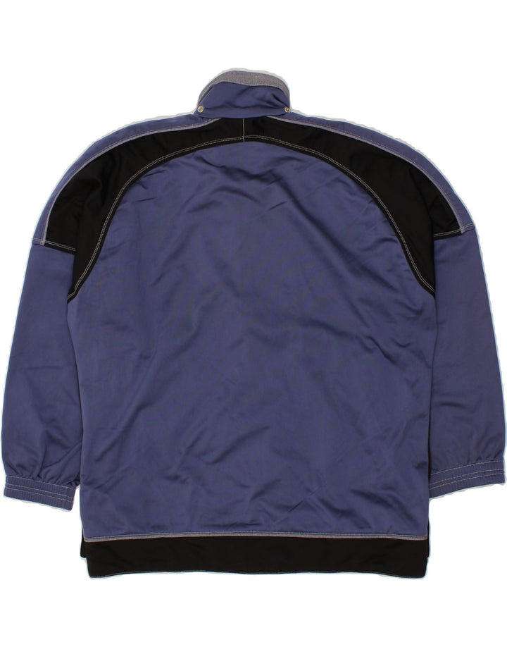 DIADORA Womens Oversized Tracksuit Top Jacket UK 12 Medium Navy Blue Vintage Diadora and Second-Hand Diadora from Messina Hembry 