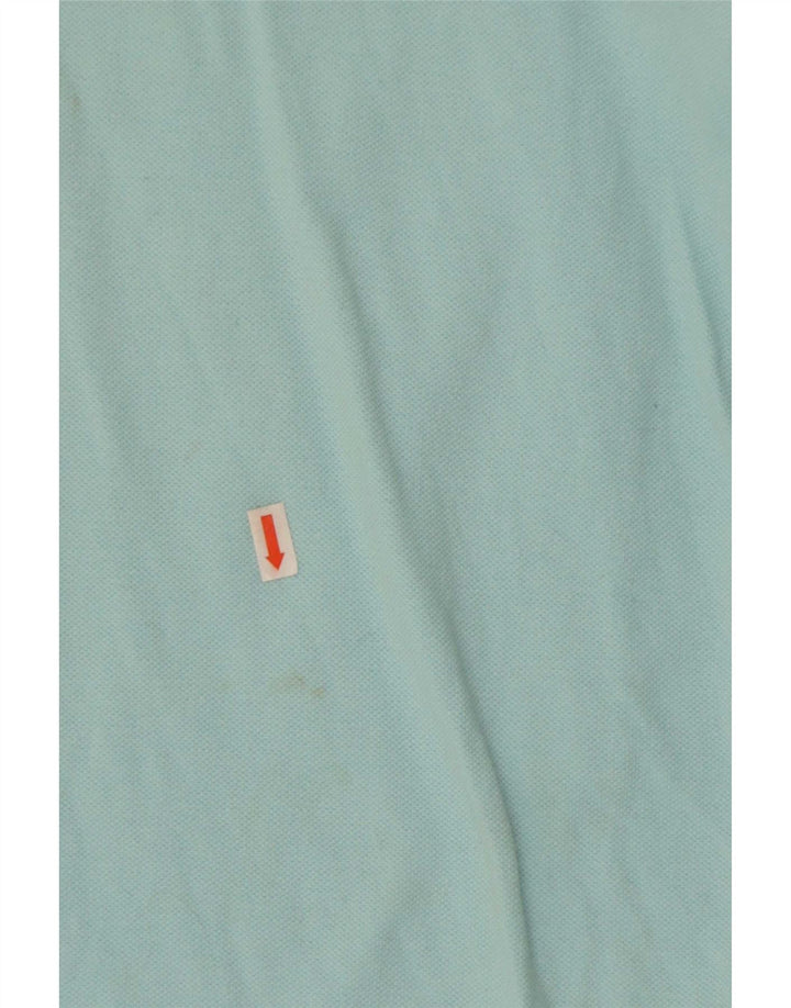 Nautica Mens Polo Shirt Large Turquoise Cotton