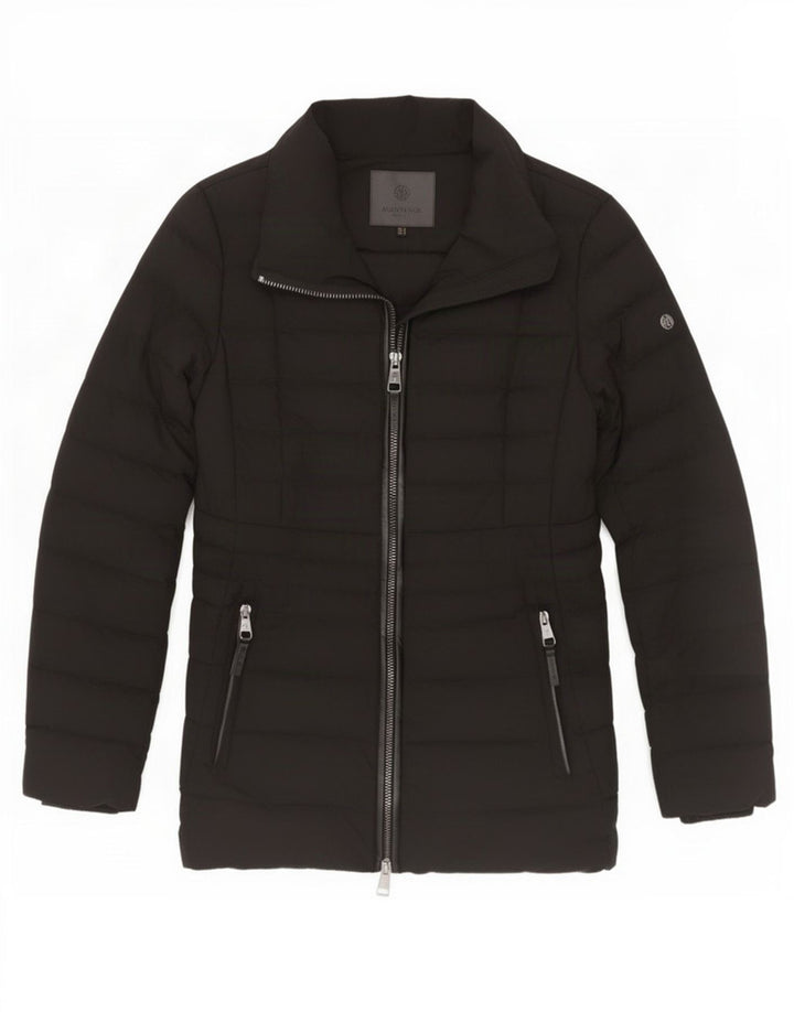 Massimo Dutti Womens Padded Jacket UK 10 Small Black Polyester