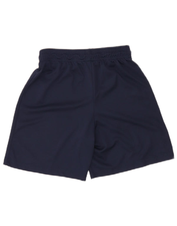 NIKE Boys Dri Fit Sport Shorts 12-13 Years Large Navy Blue Polyester