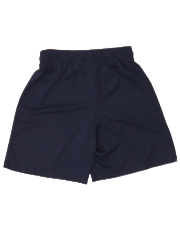 NIKE Boys Dri Fit Sport Shorts 12-13 Years Large Navy Blue Polyester