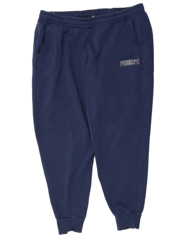 Puma Mens Tracksuit Trousers Joggers 3XL Navy Blue Cotton