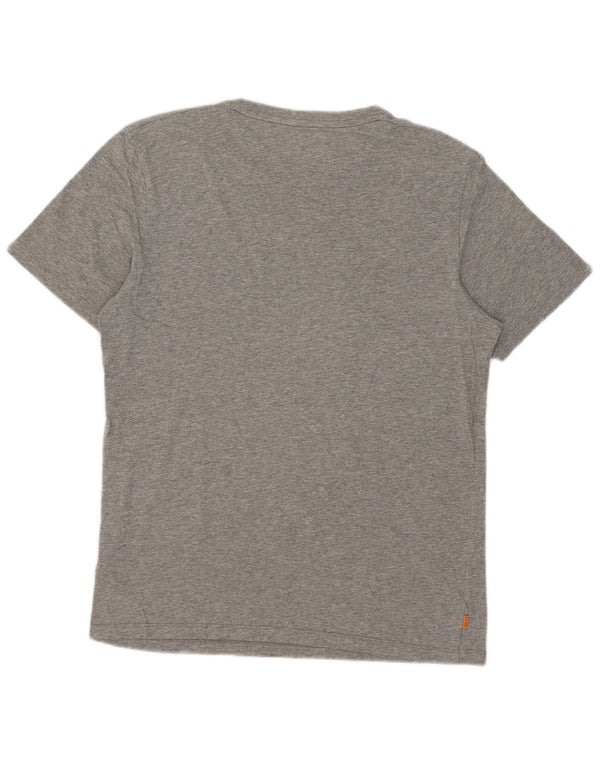 Timberland Mens Regular Fit Graphic T-Shirt Top Medium Grey Cotton