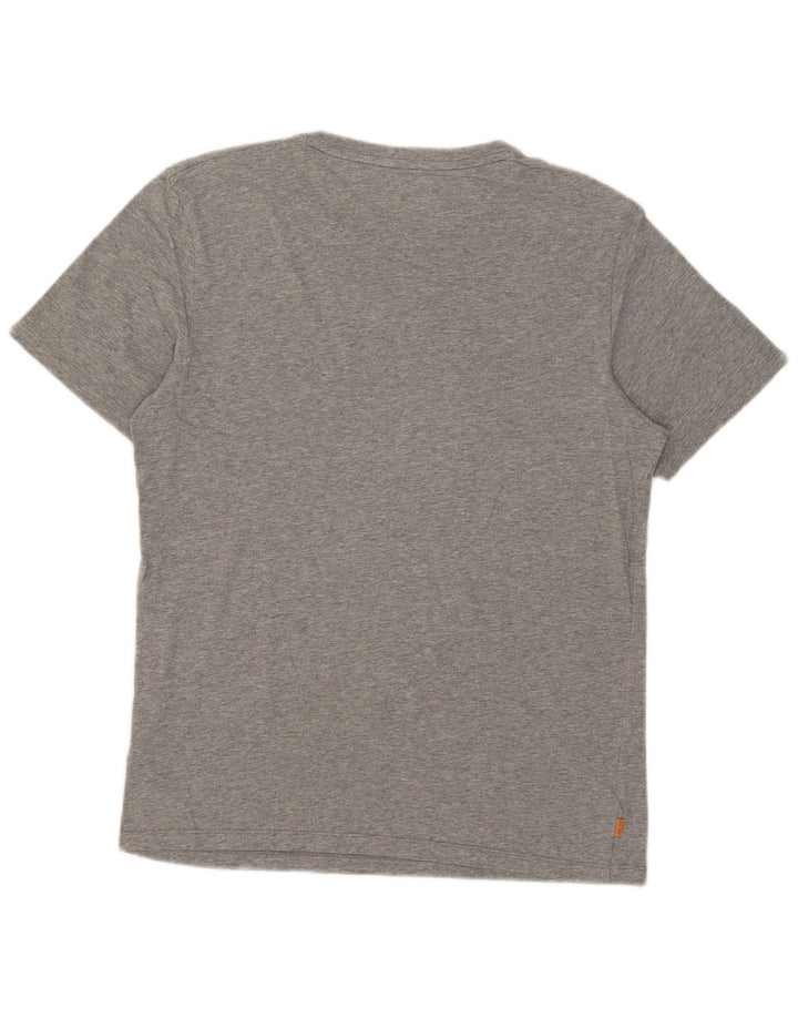 Timberland Mens Regular Fit Graphic T-Shirt Top Medium Grey Cotton