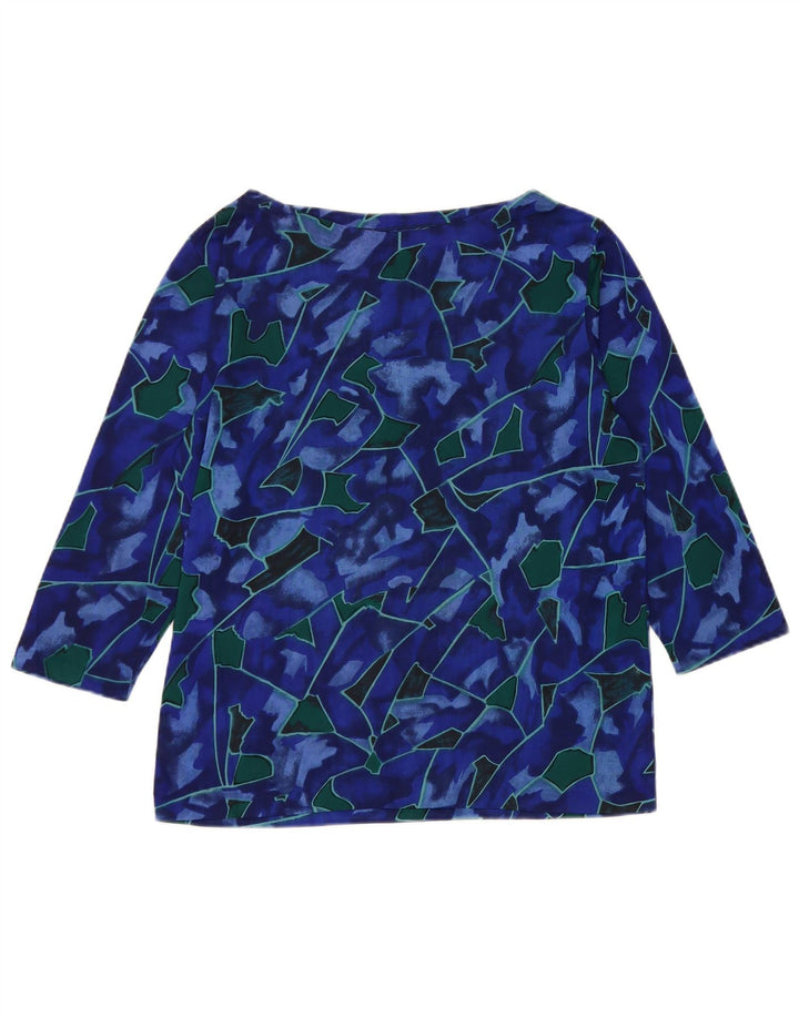 Valstar Womens Abstract Pattern Top 3/4 Sleeve UK 18 XL Blue