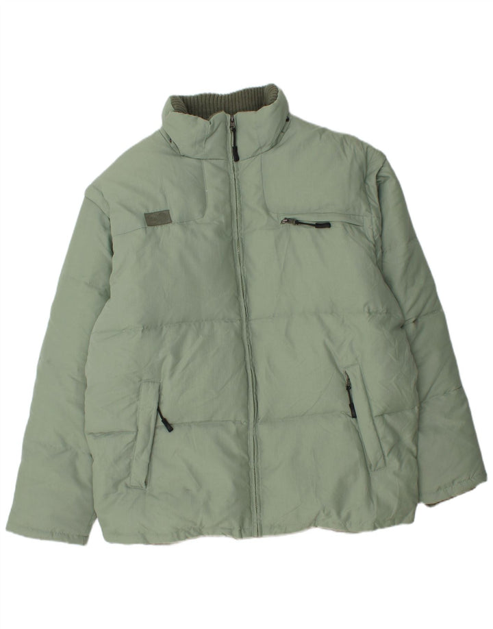 Fila Mens Padded Jacket UK 40 Large Green Polyamide