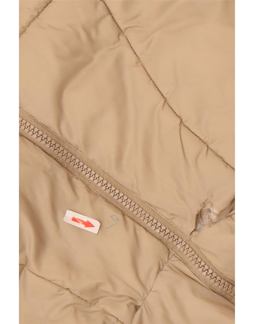 Zara Girls Hooded Padded Jacket 11-12 Years Beige Polyester