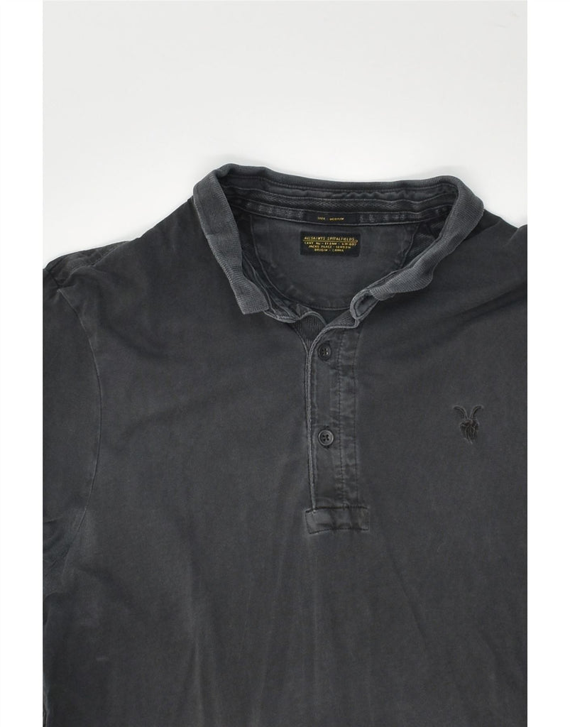 ALL SAINTS Mens Polo Shirt Medium Black Cotton | Vintage All Saints | Thrift | Second-Hand All Saints | Used Clothing | Messina Hembry 