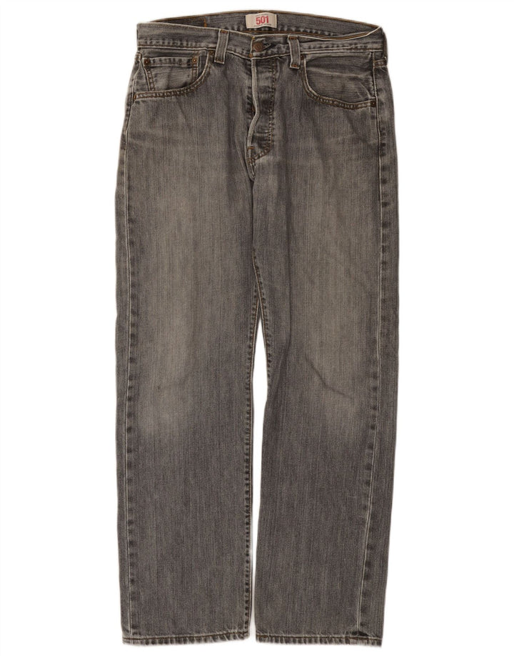 Levi's Mens 501 Straight Jeans W33 L30 Grey