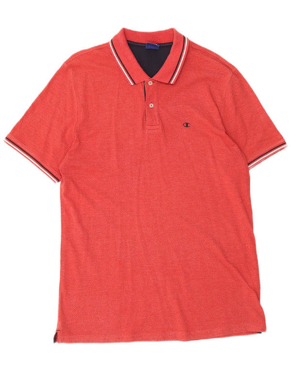 Champion Mens Polo Shirt XL Red Cotton