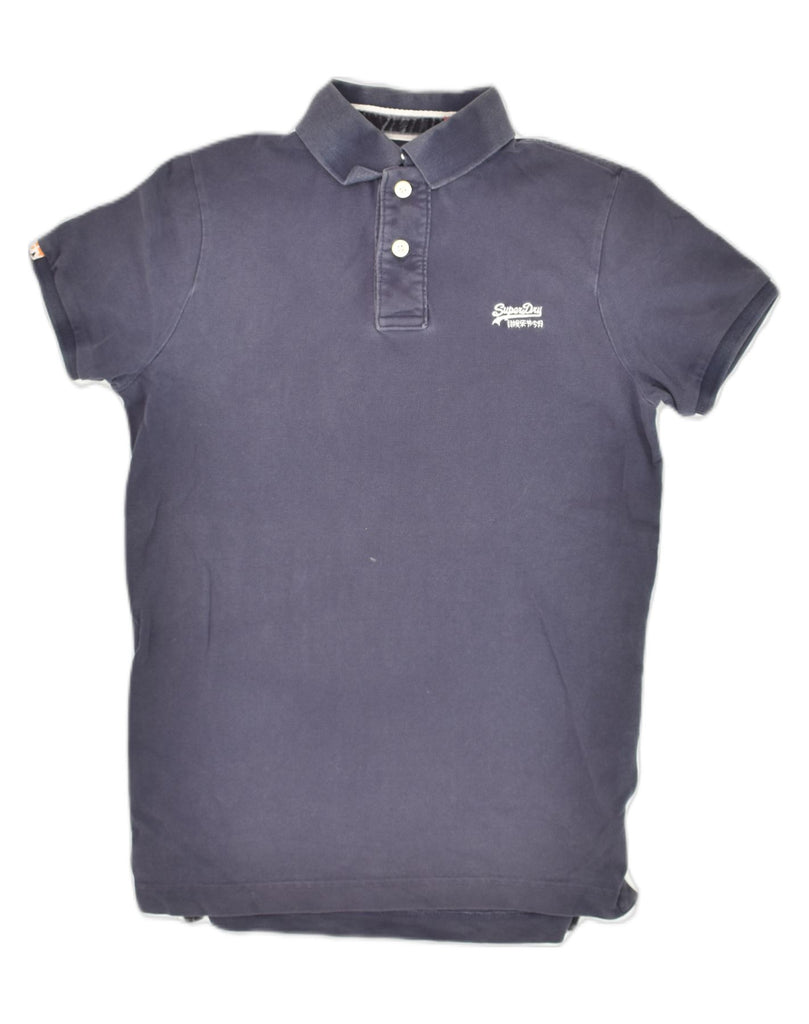 SUPERDRY Mens Polo Shirt Medium Navy Blue Cotton | Vintage Superdry | Thrift | Second-Hand Superdry | Used Clothing | Messina Hembry 