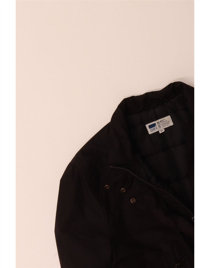 LEVI'S Womens Padded Jacket UK 14 Medium Black Vintage Levi's and Second-Hand Levi's from Messina Hembry 