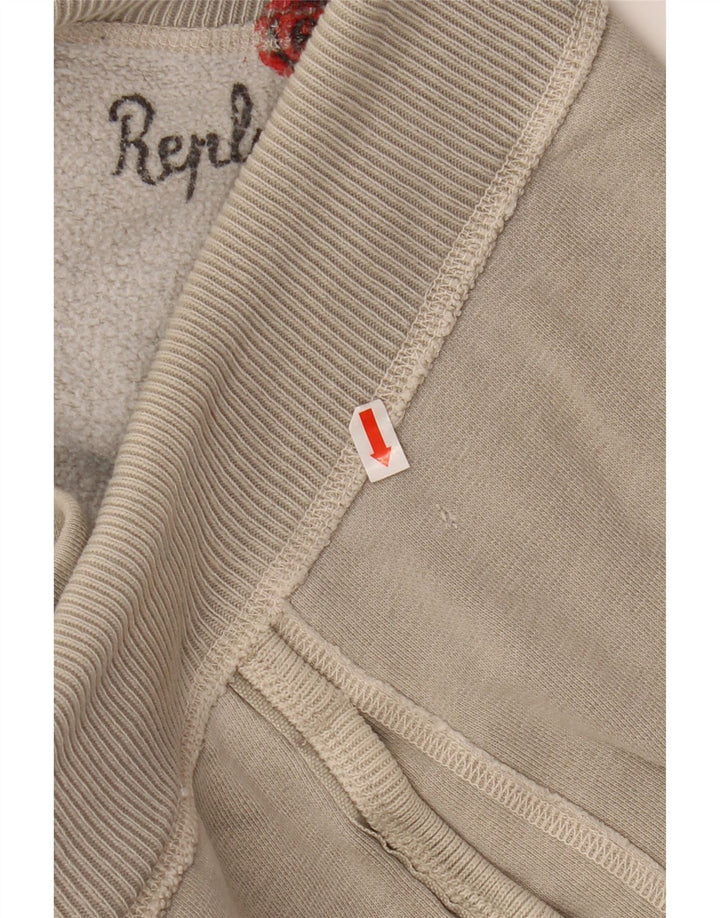 Replay Mens Graphic Tracksuit Trousers Large  Grey