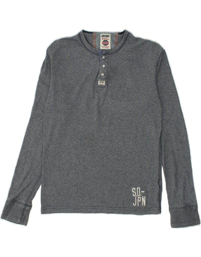 SUPERDRY Mens Top Long Sleeve Small Grey Flecked Cotton | Vintage Superdry | Thrift | Second-Hand Superdry | Used Clothing | Messina Hembry 