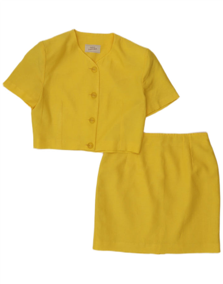 Antica Sartoria Womens 2 Piece Skirt Set IT 44 Medium W28  Yellow Polyester