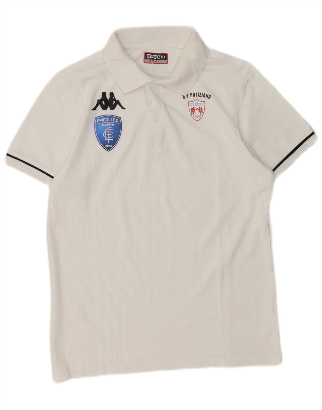 Kappa Mens Graphic Polo Shirt Small White