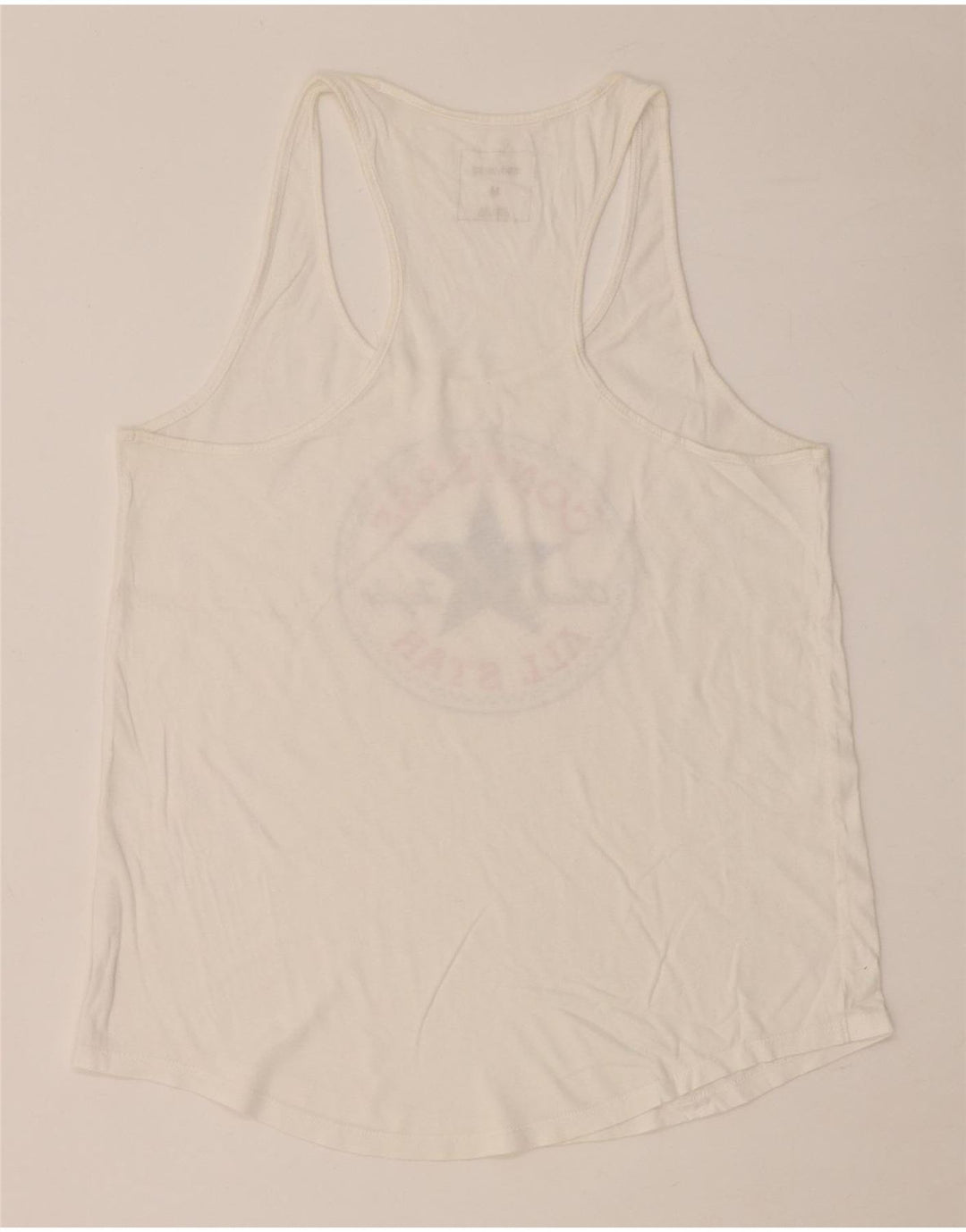 CONVERSE Womens Chuck Taylor Graphic Vest Top UK 12 Medium White