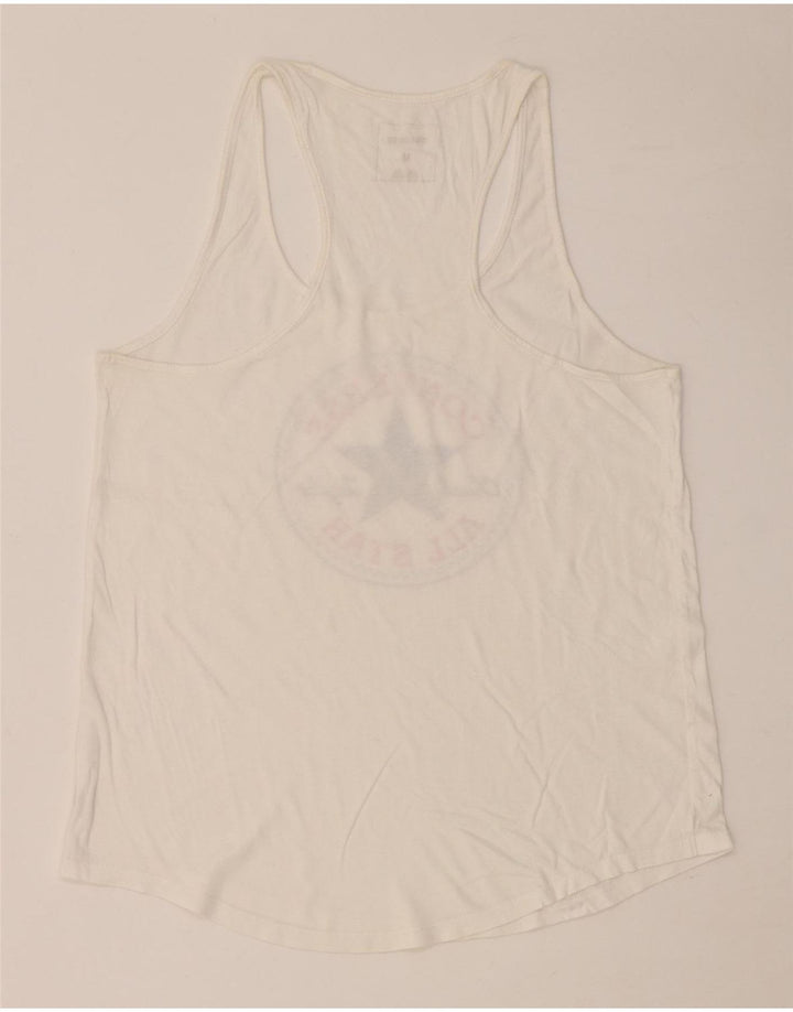CONVERSE Womens Chuck Taylor Graphic Vest Top UK 12 Medium White