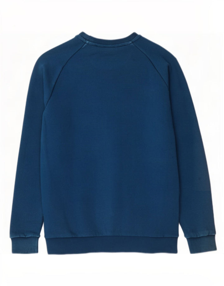 Adidas Mens Graphic Sweatshirt Jumper Medium Blue Cotton