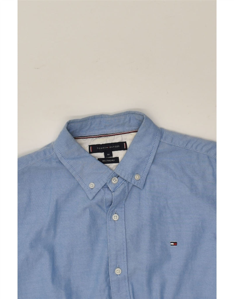 TOMMY HILFIGER Mens Short Sleeve Shirt Medium Blue | Vintage Tommy Hilfiger | Thrift | Second-Hand Tommy Hilfiger | Used Clothing | Messina Hembry 