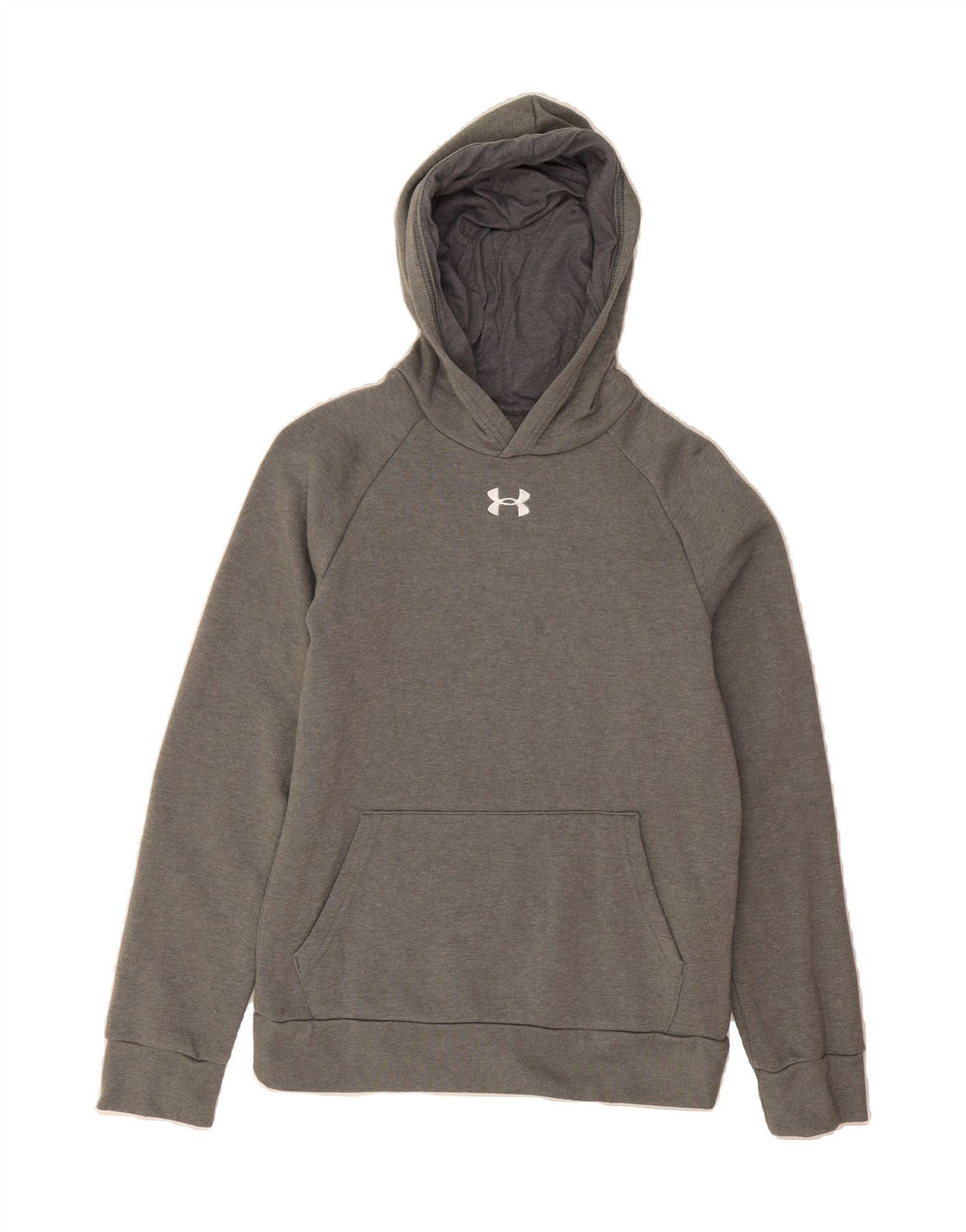 UNDER ARMOUR Girls Hoodie Jumper 11-12 Years Grey Cotton Vintage Under Armour and Second-Hand Under Armour from Messina Hembry 