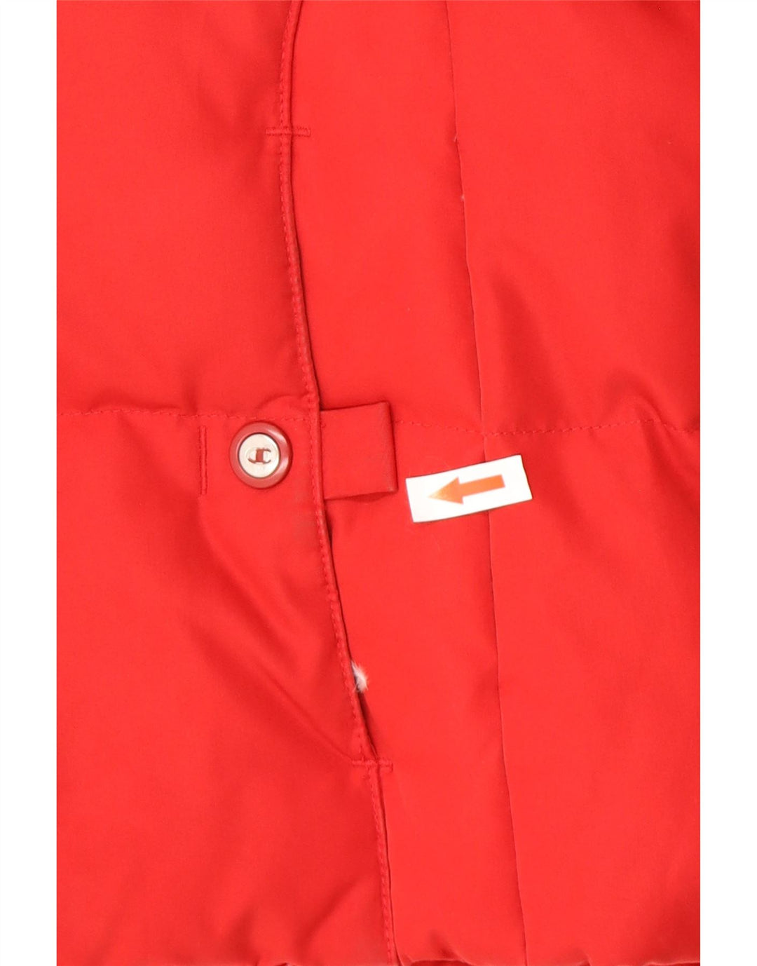 Champion Womens Hooded Padded Jacket UK 14 Medium Red Polyester