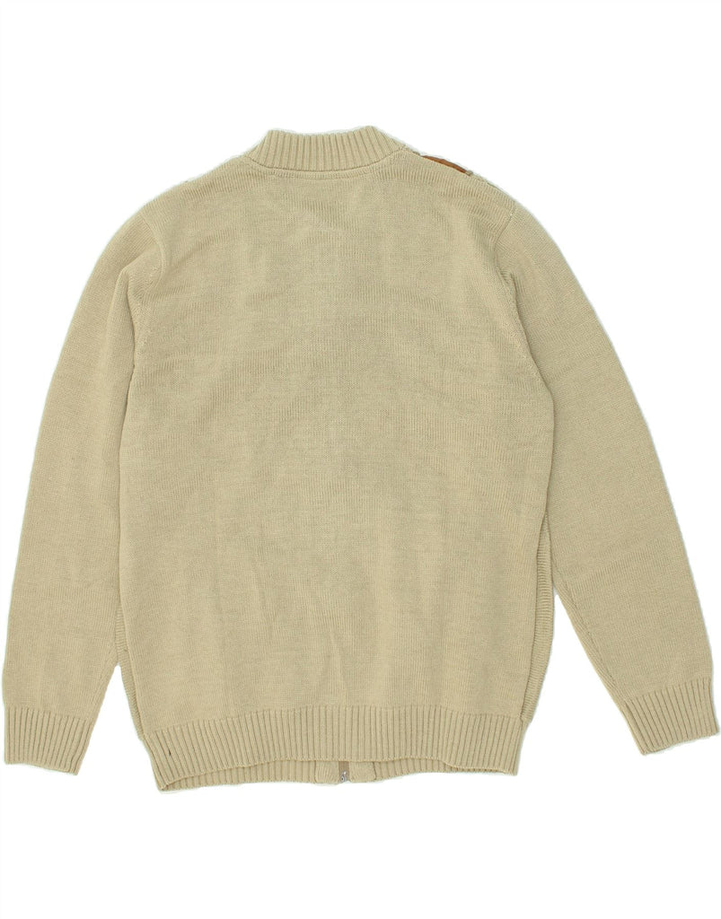 VINTAGE Mens Cardigan Sweater UK 48 2XL Beige Polyester | Vintage Vintage | Thrift | Second-Hand Vintage | Used Clothing | Messina Hembry 