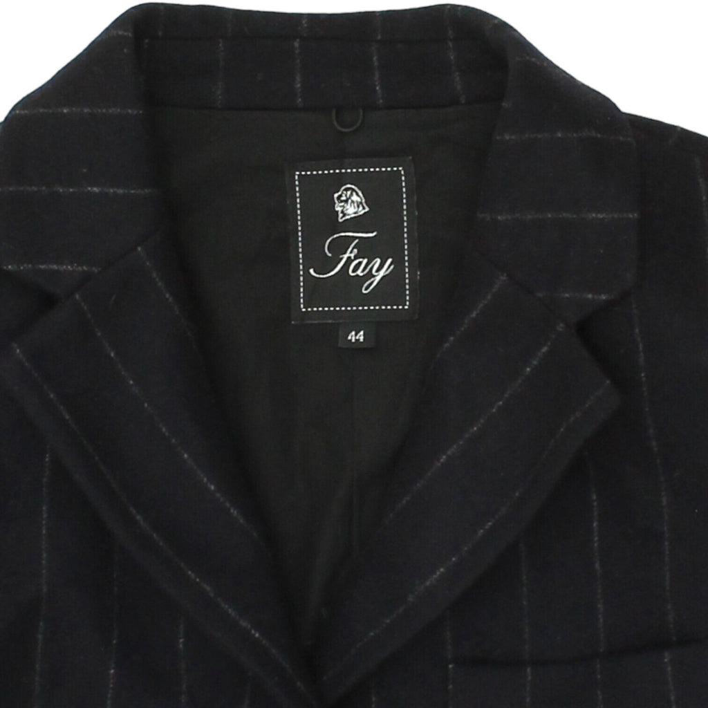 Fay Womens Navy Pin Stripe 3 Button Blazer Jacket | Vintage Designer Suit VTG | Vintage Messina Hembry | Thrift | Second-Hand Messina Hembry | Used Clothing | Messina Hembry 