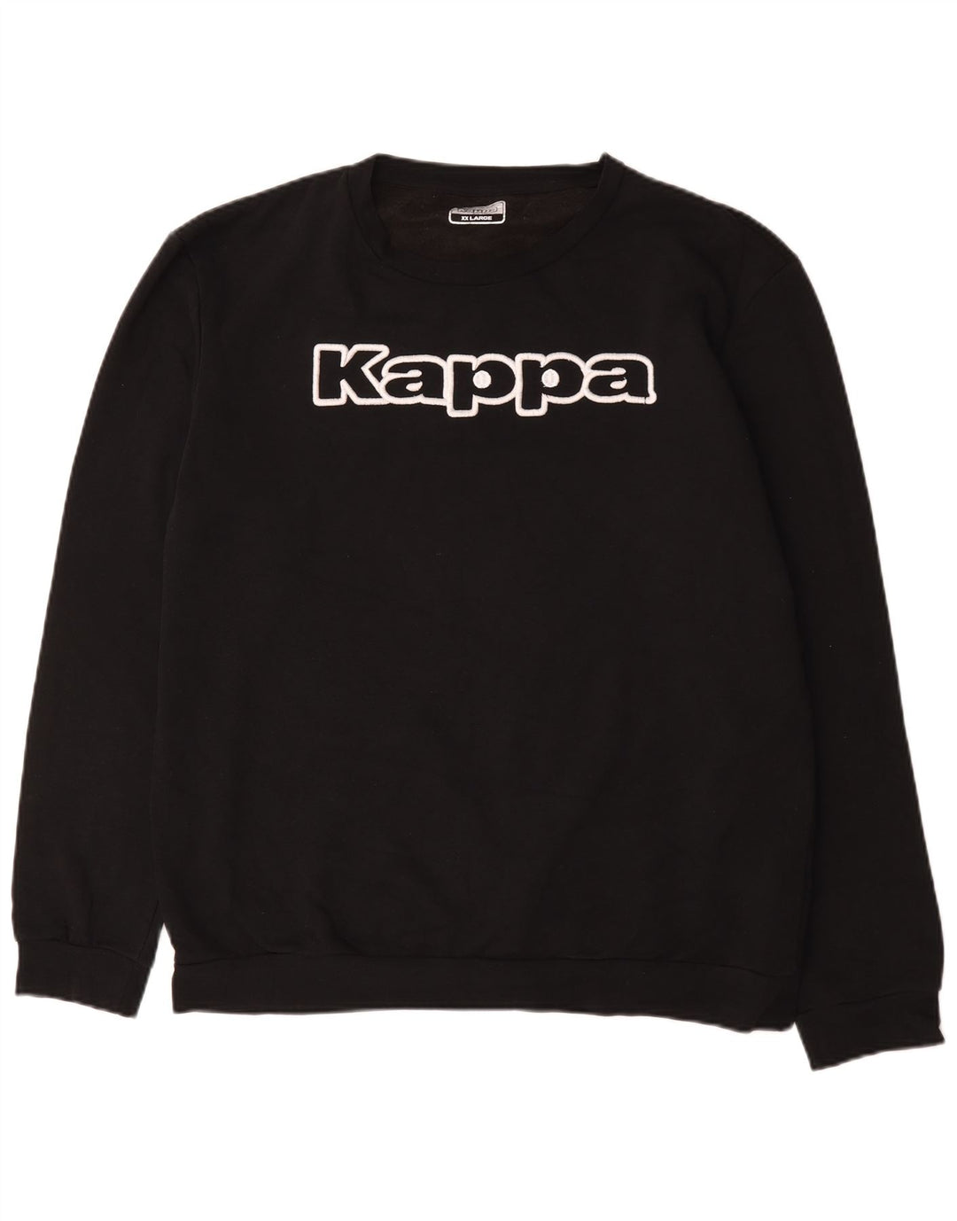 Kappa Mens Graphic Sweatshirt Jumper 2XL Black Cotton