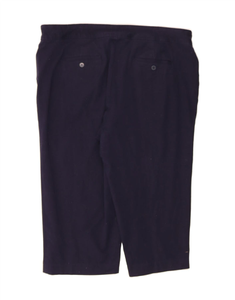 CHAPS Womens Straight Capri Trousers US 20 3XL W40 L20 Navy Blue Cotton Vintage Chaps and Second-Hand Chaps from Messina Hembry 