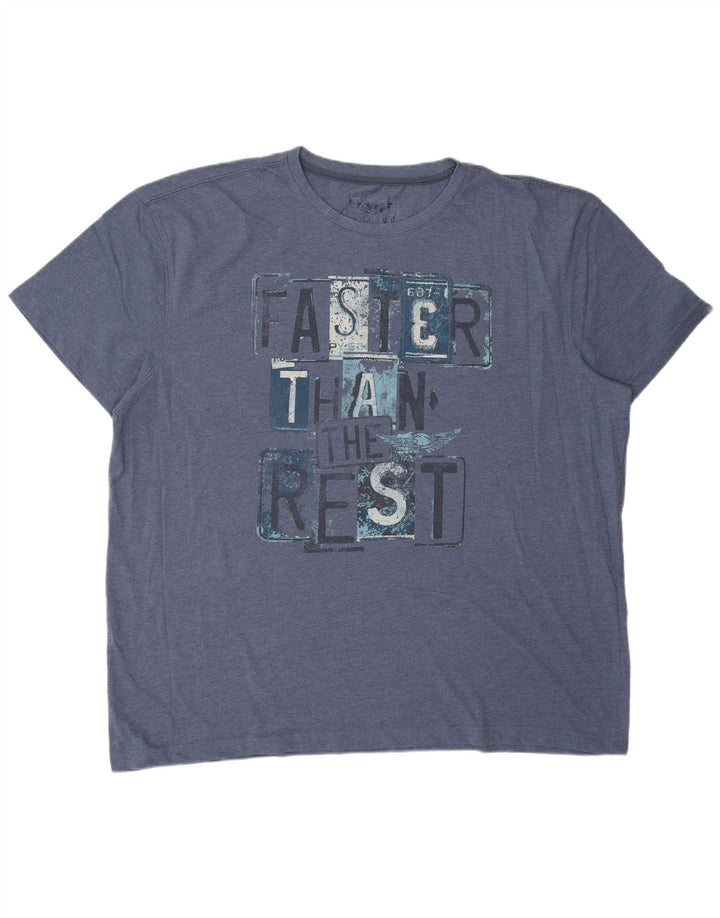 ARIZONA Mens Graphic T-Shirt Top 3XL Navy Blue Cotton