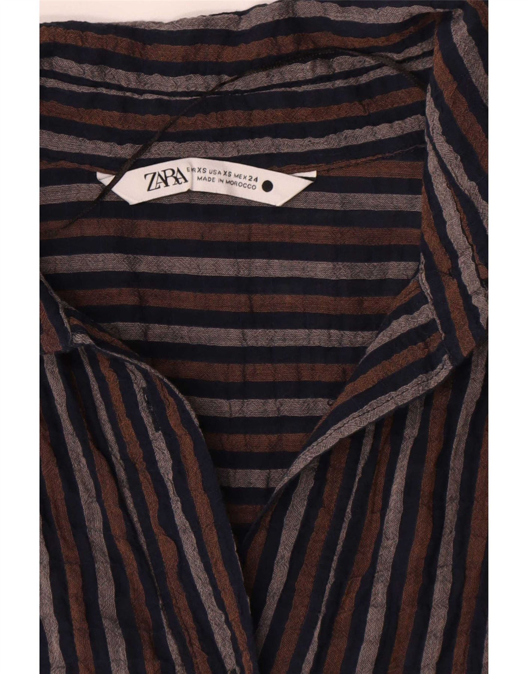 Zara Womens Oversized Pullover Shirt Dress UK 6 XS Multicoloured Striped