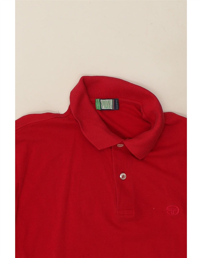 SERGIO TACCHINI Mens Polo Shirt Medium Red Cotton | Vintage Sergio Tacchini | Thrift | Second-Hand Sergio Tacchini | Used Clothing | Messina Hembry 