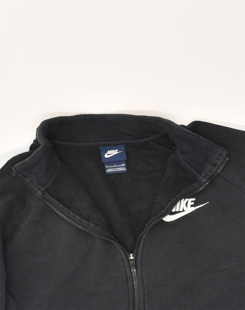 NIKE Mens Tracksuit Top Jacket Small Black Cotton | Vintage Nike | Thrift | Second-Hand Nike | Used Clothing | Messina Hembry 