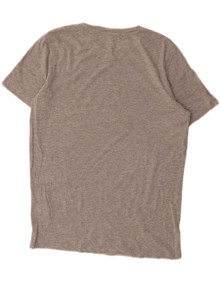 JACK & JONES Mens Regular Fit Graphic T-Shirt Top Small Grey Cotton