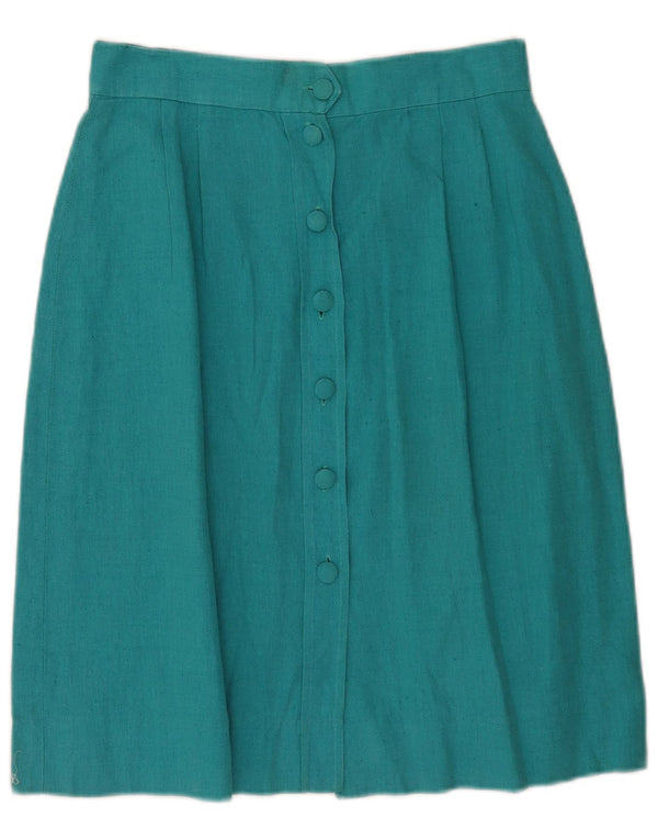 Vintage Womens A-Line Skirt W28 Medium Blue