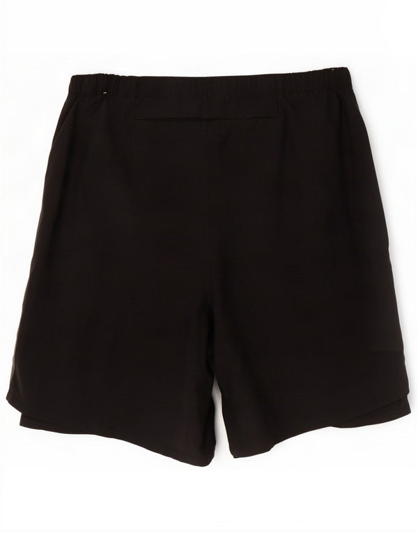 Nike Mens Dri Fit Graphic Sport Shorts Small Black Colourblock Polyester