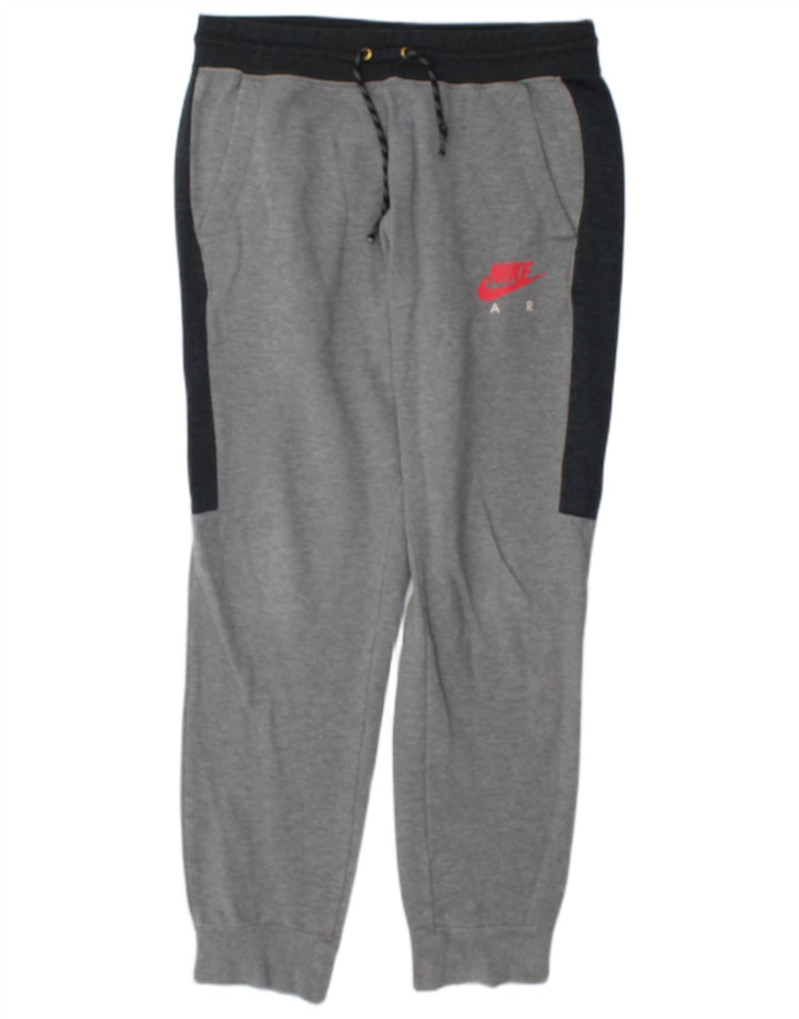 Nike Mens Tracksuit Trousers Joggers Medium Grey Colourblock Cotton