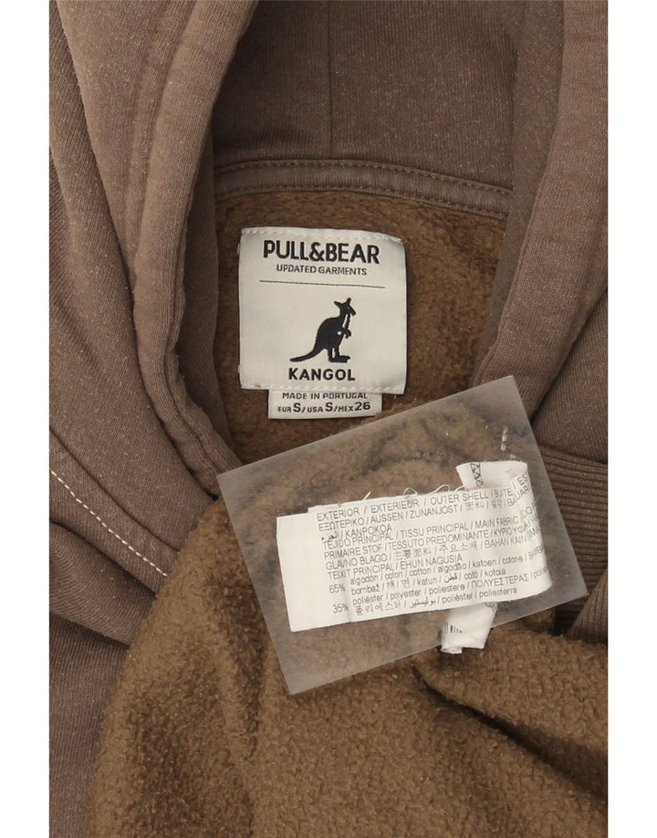 Pull & Bear Womens Oversized Hoodie Jumper UK 10 Small Grey Cotton