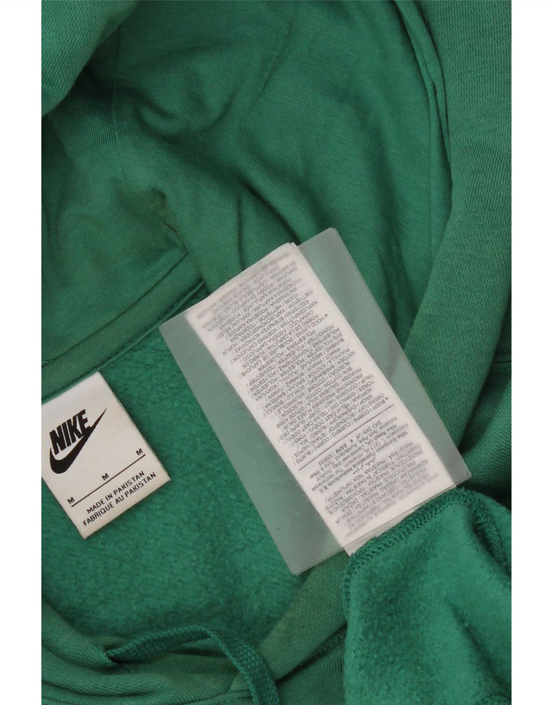 Nike Mens Hoodie Jumper Medium Green Cotton