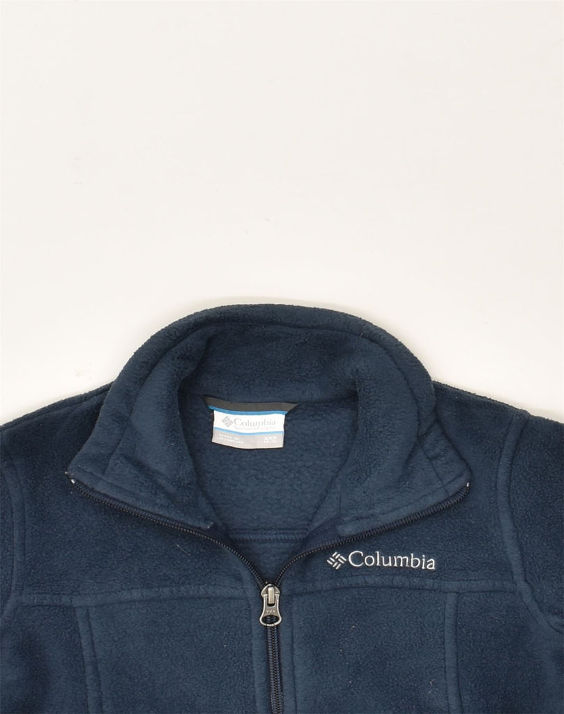 COLUMBIA Boys Fleece Jacket 4-5 Years 2XS Navy Blue Polyester | Vintage Columbia | Thrift | Second-Hand Columbia | Used Clothing | Messina Hembry 