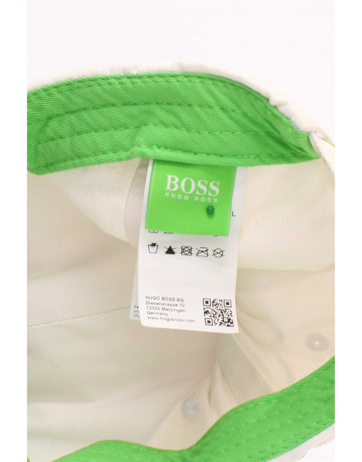 Hugo Boss Mens Graphic Baseball Cap One Size White Cotton